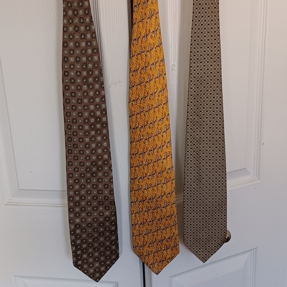 Lot Of 3 Robert Talbott 100% Silk Elegant Tie Trio Ties